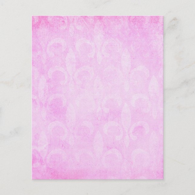 Shabby Pink Fleur de lis Scrapbook Paper (Voorkant)