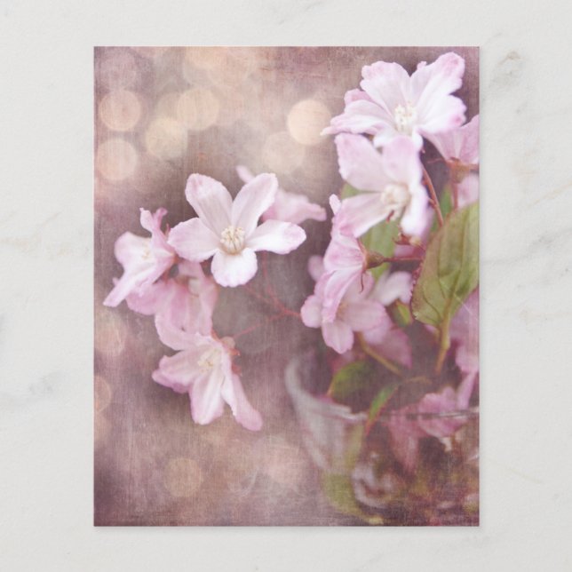 Shabby Pink Floral & Bokeh Ephemera (Voorkant)