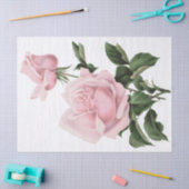  Shabby Pink Floral Rozen Tissuepapier (Craft)