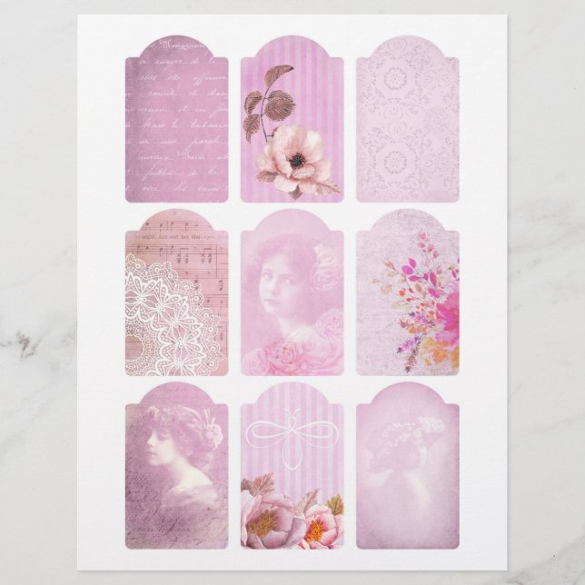 Shabby Pink Junk Journal Elements (Voorkant)