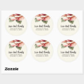 Shabby Pink Rose Ronde Sticker (Vel)