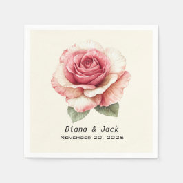 Shabby Pink Rose Servet