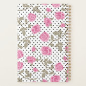 Shabby Pink Roses en Polka Dots Planner (Achterkant)