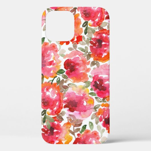 Shabby rode rozen, naadloos patroon. Case-Mate iPhone case (Achterkant)