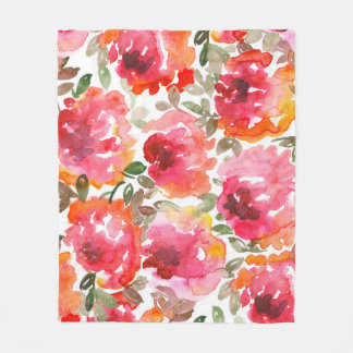 Shabby rode rozen, naadloos patroon. fleece deken