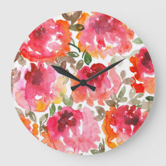 Shabby rode rozen, naadloos patroon. grote klok