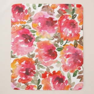 Shabby rode rozen, naadloos patroon. sherpa deken