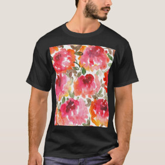 Shabby rode rozen, naadloos patroon. t-shirt