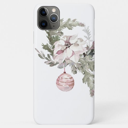 Shabby rose Noël Floral iPhone XS Max Coque (Dos)
