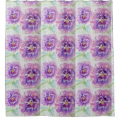 Shabby rose Pansy fleurs floral Douche rideau (Devant)