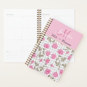 Shabby Roses roses roses et planificateur Pois