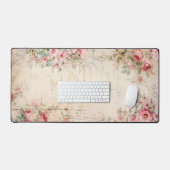Shabby Roze Rozen Bureaumat (Keyboard & Muis)