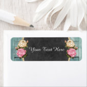 Shabby  Rozen Rustisch landkarton Etiket (Insitu)