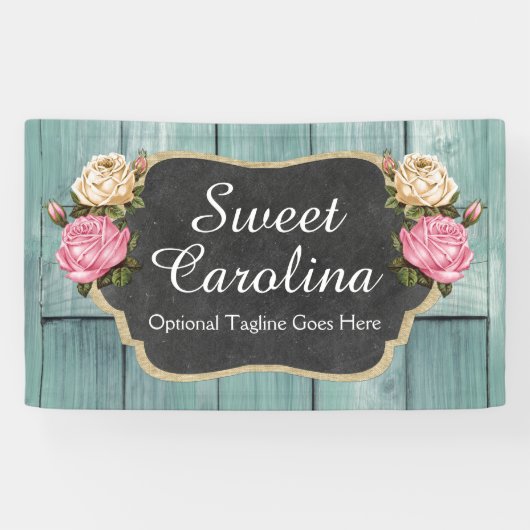 Shabby Rozen Rustisch landkarton Spandoek (Horizontaal)