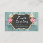 Shabby  Rozen Rustisch landkarton Visitekaartje (Voorkant)