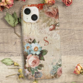  Shabby Rustieke Rozen & Monogram Case-Mate iPhone Case