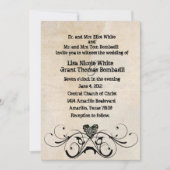 Shabby Rustique Faire-part de mariage (Devant)