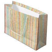 Shabby Stripes Pattern Groot Cadeauzakje (Voorkant Gekanteld)