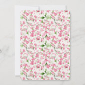 Shabby Vintage Rose Faire-part de mariage rustique (Dos)