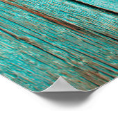 Shabby Wood Backgroundwood, beach, background, blu Poster (Hoek)