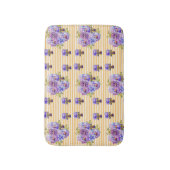 Shabby Yellow Pansy viola bloembloemen Bath Mat (Voorkant Verticaal)