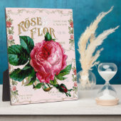 SHABBYCHIC Engelse Roos vintage roze Fotoplaat (Zijkant)