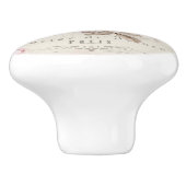 shabbykic, rustic, , floreel, collage, land; keramische knop (Zijkant)