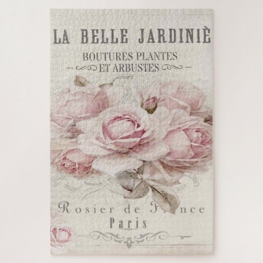 shabbykic, rustic, , floreel, collage, land; legpuzzel (Verticaal)