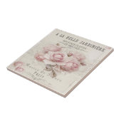 shabbykic, rustic, , floreel, collage, land; tegeltje (Zijkant)