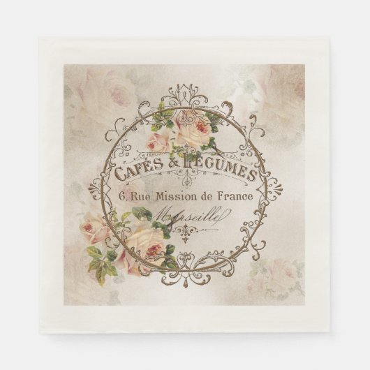 ShabbyVintageRoses4 - serviettes en papier (Devant)