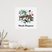 Shack Happy Funny Ham Radio Shack Poster (Cuisine)
