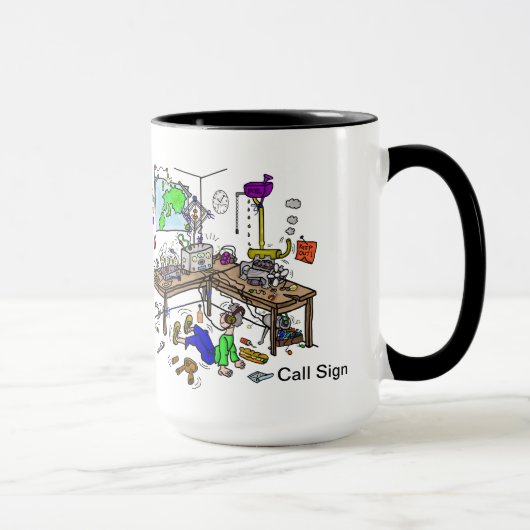 Shack se produit tasse drôle de radio-amateur (Droite)