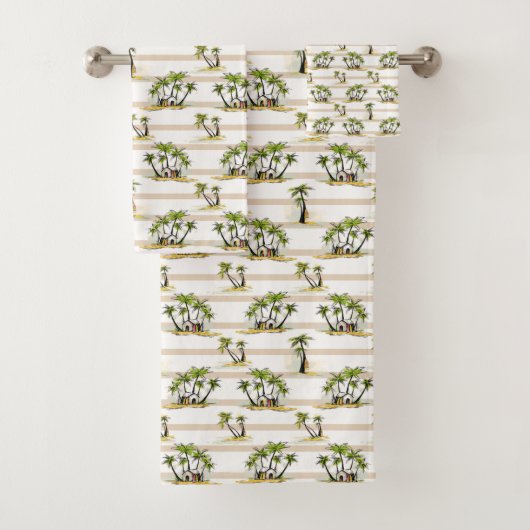 Shack tropical et paumes (En situation)