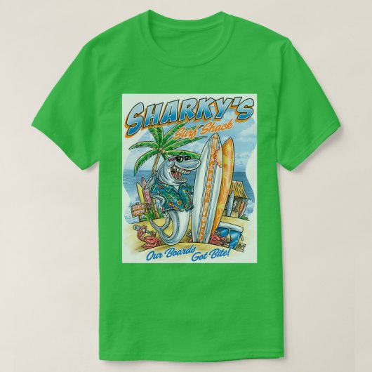 shack van sharkeys surf t-shirt (Design voorkant)