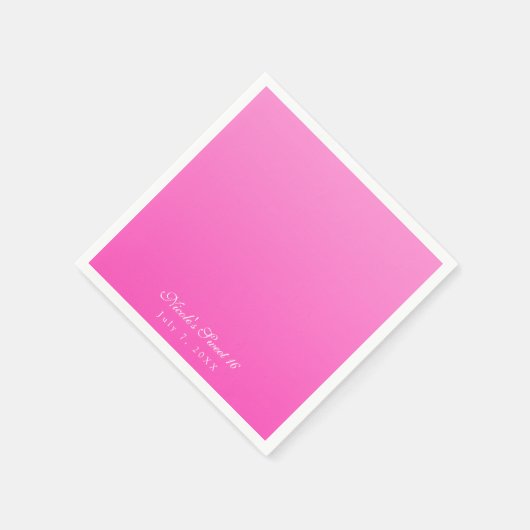 Shade of Pink Simple Minimalism Modern Party Servet (Hoek)