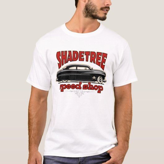 Shade Tree Speed Shop Custom Mercury T-shirt (Voorkant)