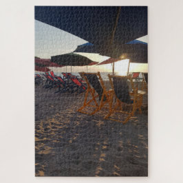 Shaded Beach Seating at Sunset Legpuzzel