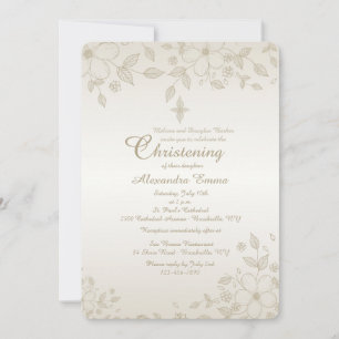 Shaded Floral Invitation Kaart