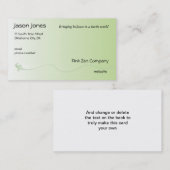 Shaded Green met lijn Fleur de lis Visitekaartje (Voorkant / Achterkant)