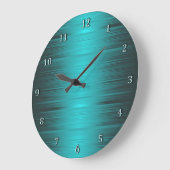 Shaded Turquoise Aqua Wall Clock Grote Klok (Hoek)