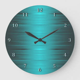 Shaded Turquoise Aqua Wall Clock Grote Klok