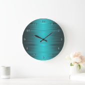 Shaded Turquoise Aqua Wall Clock Grote Klok (Huis)