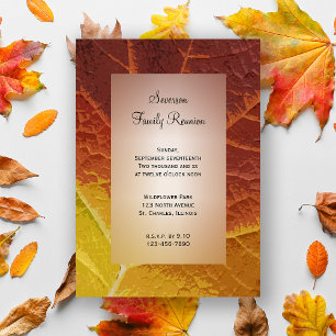 Shades of Autumn Family Reunion Invitation Kaart