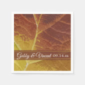 Shades of Autumn Leaf Bruiloft Servetten (Voorkant)