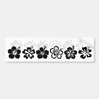 Shades of Black Hibiscus flower Bumpersticker