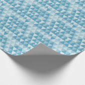 Shades of Blue Abstract Triangle Retro Xmas Tree W Cadeaupapier (Hoek)