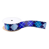 Shades of Blue Argyle 1,5-inch breedbeeld lint (Spoel)