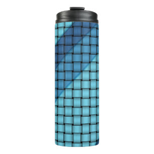 Shades of Blue Basket Weave Pattern Tumblers Thermosbeker