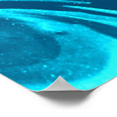 Shades of Blue Colorful Marble Poster (Hoek)