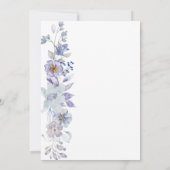 Shades of blue, Floral wedding Invitation (Dos)